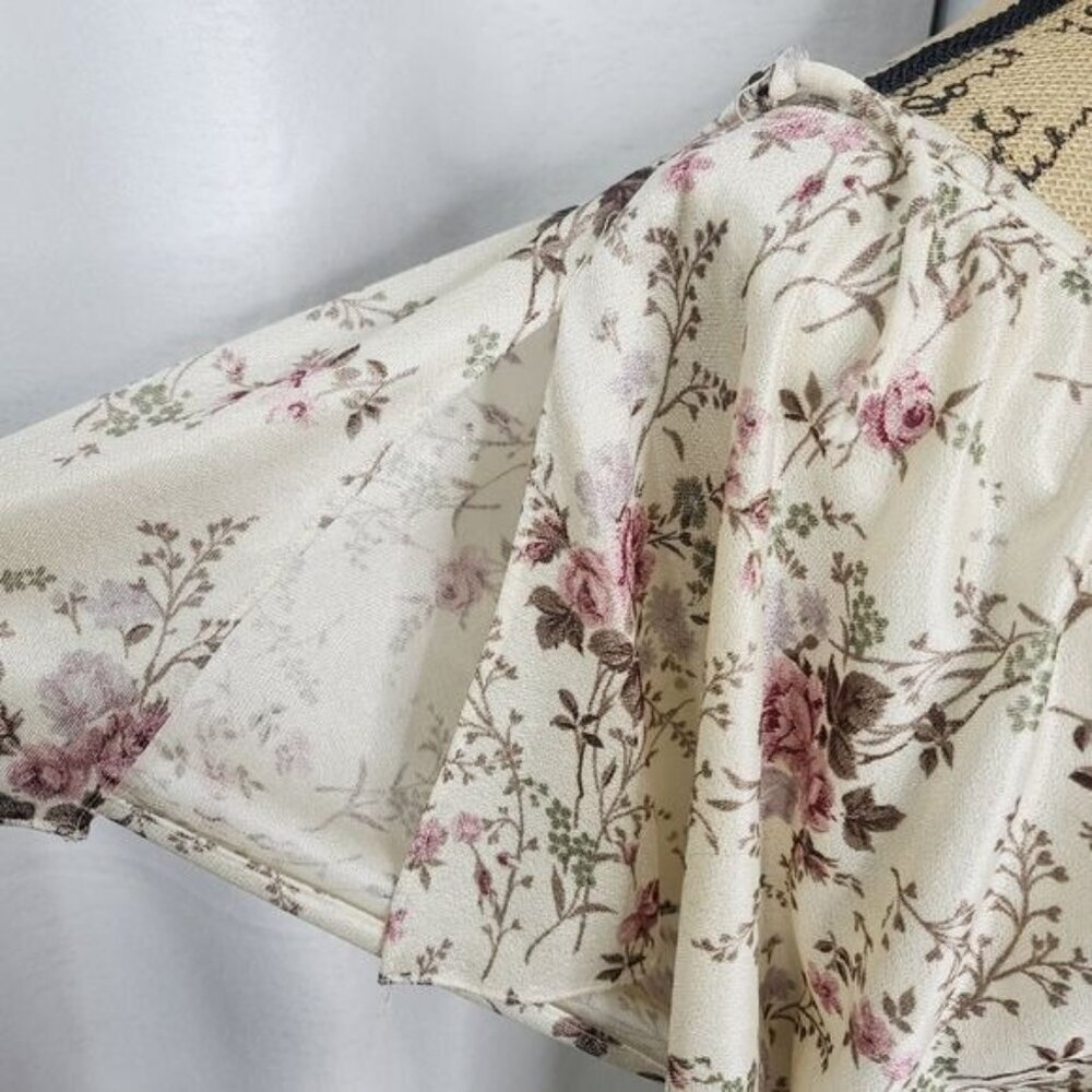 Vintage 70s Romantic Floral Cottagecore Maxi Dress - Picture 5 of 12